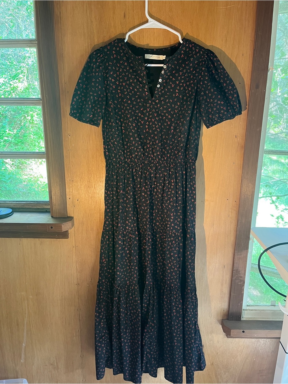 Christy Dawn Robin Dress Noir Pollinator Garden, Size Medium
